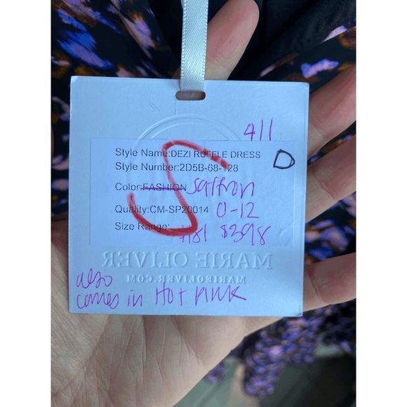 Marie Oliver NWT Vera Pleated Dress, Electric Flurry, Size Small, MSRP $398 - Picture 5 of 16